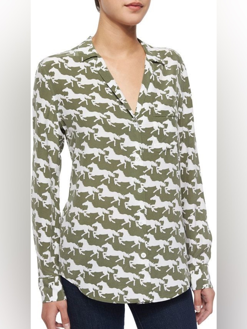 Equipment Keira Silk Button Up Size S